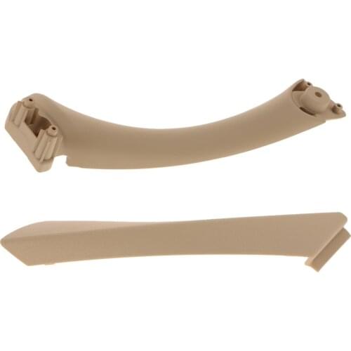 Right Passenger Side Inner Interior Door Pull Handle Trim Cover Pair Set for BMW E90 E91 316 318 320 325 330 335 (Beige)