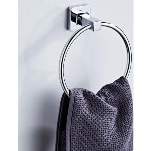 Stainless Steel Round Style 2020 Hot Sale Wall-Mounted Towel Ring Convenient Towel Holder Hanger Hanging Bathroom Storage Holder