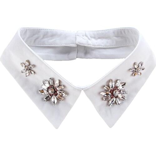 2020 New Women White Black Flase Collar Shirt Detachable Collars Ladies Lapel Shirt Blouse Dress Decoration Fake Collar