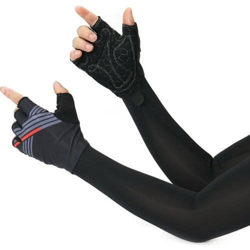 New Half Finger Cycling Gloves With Ice Fabric Breathable Arm Sleeves Summer Non-slip Sports Glove Mtb Bicycle Road Bike Gloves
