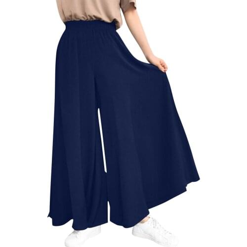Solid Color Wide Leg Pants Casual Loose Womens Trousers Fashion And Elegant Hight Waist Drawstring Hot New Summer Leggings 4