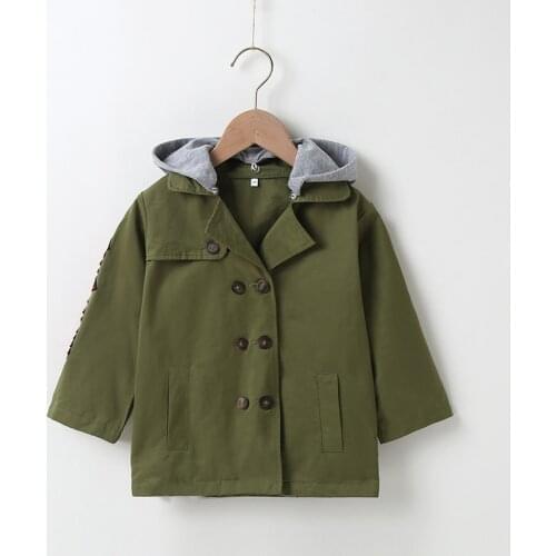 3-7 Years Old Boy Long-sleeved Jacket Childrens Clothing Boys Mid-length Windbreaker Jacket
