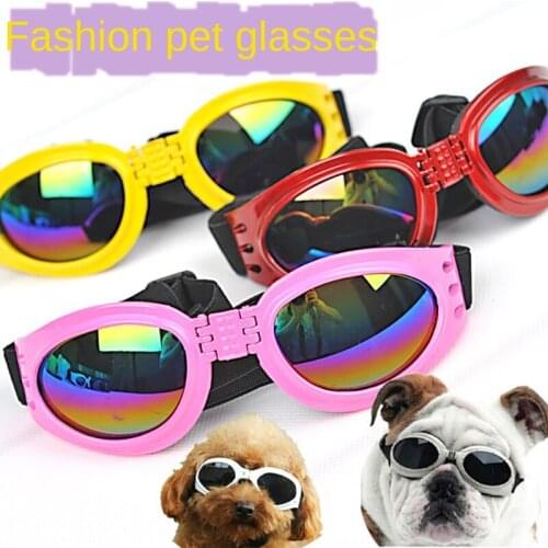 6 Colors Foldable Pet Dog Glasses Medium Large Dog Pet Glasses Pet Eyewear Waterproof Dog Protection Goggles UV Sunglasses Hot