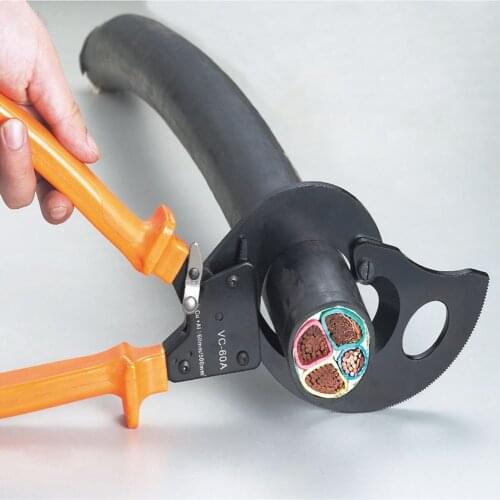Ratchet vc 60A Use for 60 mm x 500 mm² aluminum wire scissor copper cable cutter Hand tool cable side cuttersбокорезы