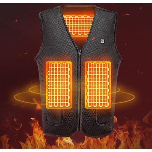 2021Outdoor Heated Jacket Heating Vest Hiking Clothing USB Charging Intelligent Electric Heated Vest Heating Clothes Submersible