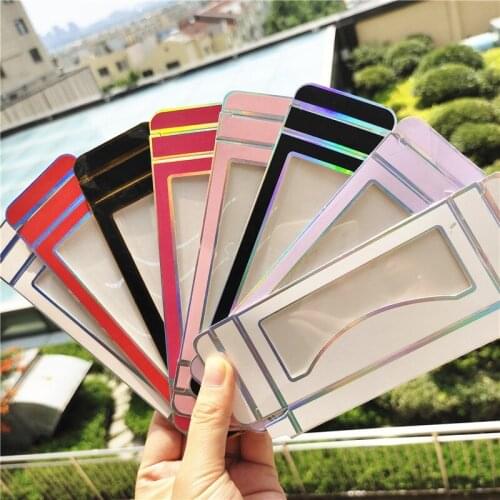 Lash Boxes Packaging Wholesale 50pcs Packing box for eyelash blank eyelashes package Multicolor paper box Eyelashes DIYflas
