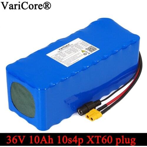 VariCore 36V 10000mAh 500W High Power Balance car 42v 18650 Lithium Battery Motorcycle Electric Car Bicycle Scooter with BMS
