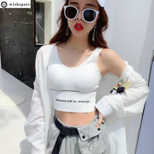 Wishspace youth movement with the breast pad sexy jacket vest top fashion women cultivate ones morality