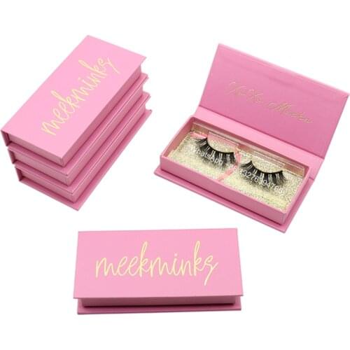 Gold Metal Texture Business Name Eyelash Packaging Wholesale Mink Lashes With Package Custom Lashbox With Logo Free Clear Tray