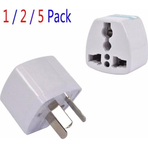 1/2/5Pcs Travel Plug Adaptor Power Adapter 3 pin Flat Plug NZ AU Converter US/UK/EU to AU Plug Charger For Australia New Zealand