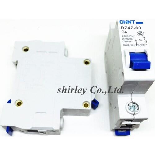 1PCS CHIN TMCB DZ47 60 1P low voltage miniature circuit breaker switch 3A 4A 6A 10A 16A 20A 25A 32A 40A 50V 60A 80A 100A 125A