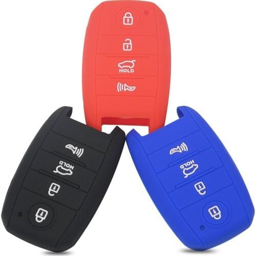 Bilchave 10pcs 4BT Car Key Case Silicone Cover Fob For KIA New Squeak K5 2014 2015 2016 K3 k3S K4 Optima Sportage Rio Sorento