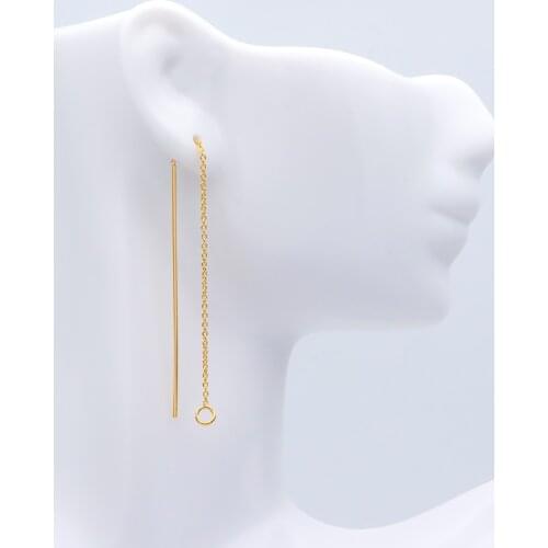 10pcs Gold Ear Threader Earrings,Chain Earrings, Earwire Thread with Jump Ring, Dainty Earrings (GB-1299)