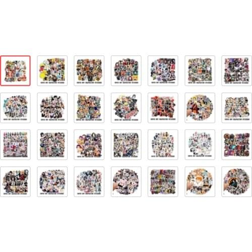 2021 random 100set 50pcs Stickers For Children to Laptop Suitcase Guitar Fridge Bicycle Car Sticker Pegatina