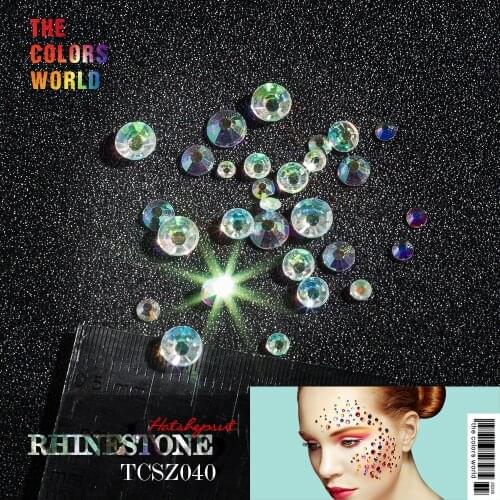 3D Taper Shape Clear Glitter Shinny Crystal Diamond for Nail Art Rhinestones Decorations DIY and nail art decorations