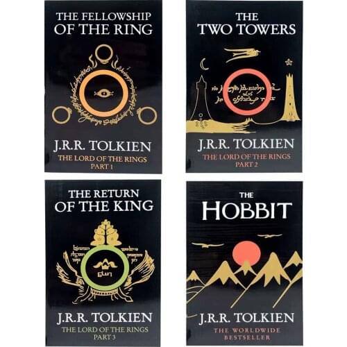 4books/set The fellowship of the ring The hobbit Stories and Interests Extracurricular Reading Foreign Classic Books Film Novels