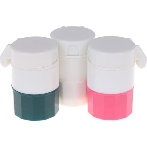 4 In 1 Portable 4 Layer Powder Tablet Grinder Powder Pill Cutter Medicine Splitter Box Storage Crusher