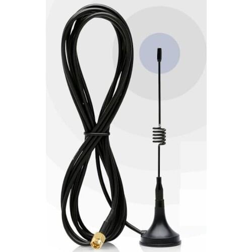 5pcs/lot 5dbi 433Mhz Antenna GSM SMA Male Connector with Magnetic base for Ham Radio Signal Booster Wireless Repeater