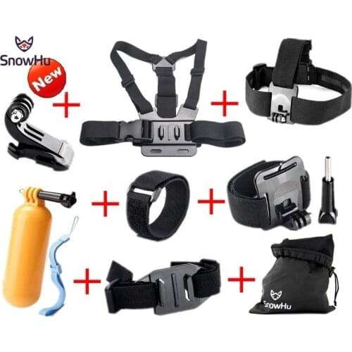 SnowHu For Gopro accessories Set Monopod Mount for go pro hero 9 8 7 6 5S 5 4s accessories for yi 4k Mijia Kit EKEN camera GS22