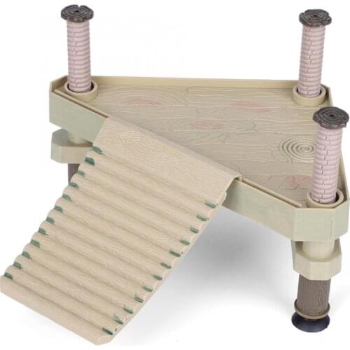 Large Turtle Reptiles Floating Platform Pier with Ramp Ladder Terrarium Tank Ornament Aquarium Decoration Accessories