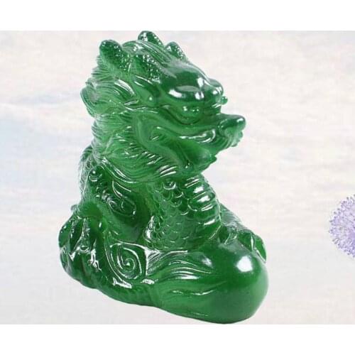 Creative Color Changing Dragon Tea Pet Resin Simulation Craft Kung Fu Tea Tray Ornament Home Decor Tea Accessories (Green)