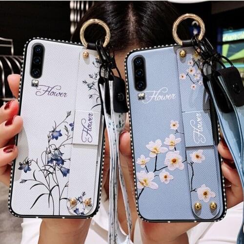 Wrist Strap Case For Huawei Y9S Y9Prime 2019 Honor 8X 7X 8C 8S 9A 9X 10 10i 20 20S 30 30S 30i P20 P30 Pro P40 Lite Cover Lanyard