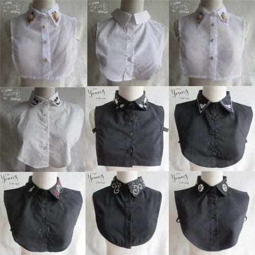 Fashion style Embroidery Lace Collar ABS pearl Sewing Neckline DIY Shirt False collar Trim Clothing Accessories Craft supplies