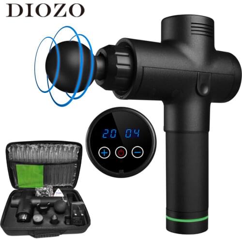 LCD Display Massage Gun Vibration Muscle Therapy Deep Tissue 6 Heads Exercising Relaxation Massager