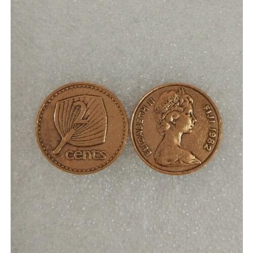 Fiji 2 centimes Commonwealth Coins Old Original Coin Collectible Edition 100% Real Random Year