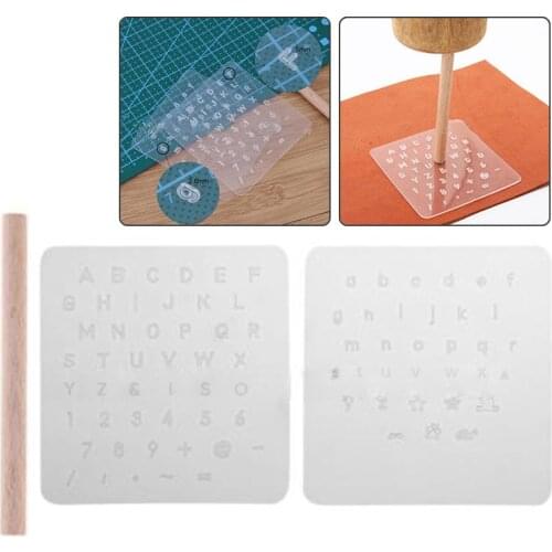 3pcs DIY Letter Resin Nail Carving Mold Alphabets Leather Craft Tool Capital Lowercase Stamping Set Punch Kit