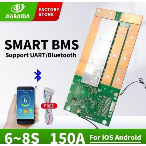 JBD Smart Bms 24V 150A Li-Ion Lifepo4 Battery Pack 8S With Uart Bluetooth High Power For E-Bike