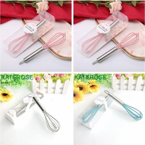 【KATEROSE】Stainless Steel Kitchen Whisks in Gift Box Manual Egg Beater Wedding Favors Party Giveaways For Guest Gift