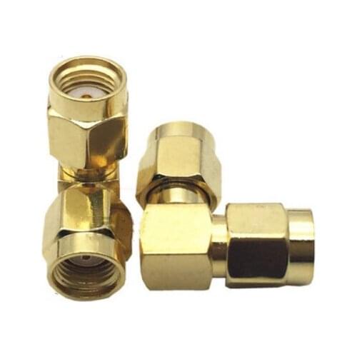 RP-SMA Male To RP-SMA Male Plug 90 Degree Right Angle RF Coaxial adapter Connectors