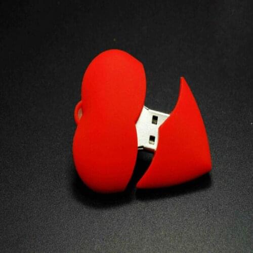 HOT! cute heart-shaped usb2.0 flash drive pen 4GB/8GB/16GB/32G beauty memory stick U disk lovely gift for girl Lovely logo key