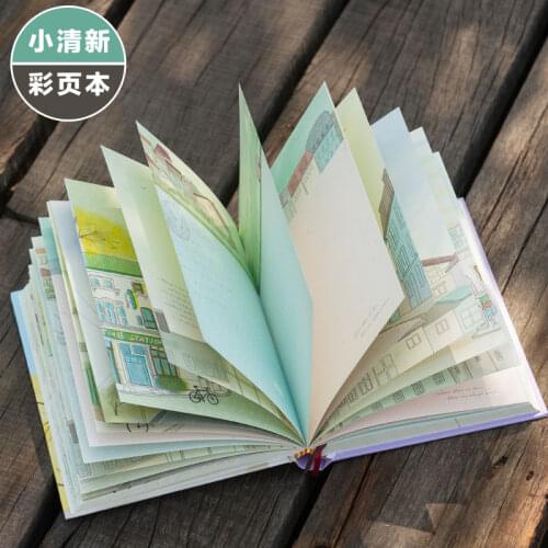 Love Spread Small Pure and Fresh Aesthetic Color Page Diary Book Illustration Notes Student Notepad Stationery Gifts Notebook