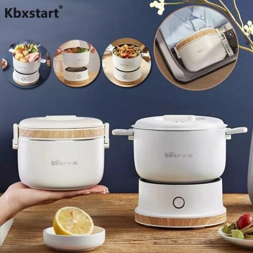 110-240V Multifunction Hot Pot Fold Electric Stew Pot Portable Travel Non-stick Split Type Cooking Pot Electric Rice Cooker 1L