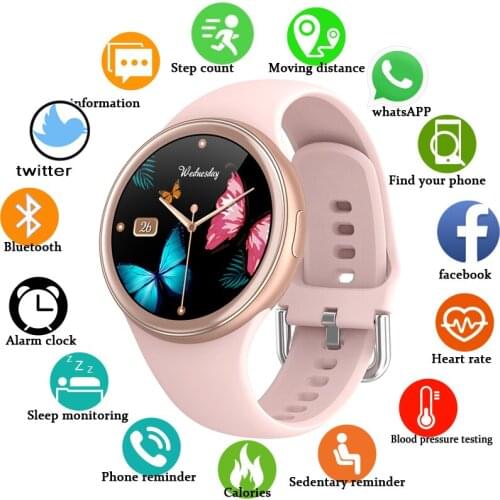 VBDK New Women smartwatch 3D full touch screen Smart Watch Heart rate Activity tracker Fitness watch For women men Android IOS