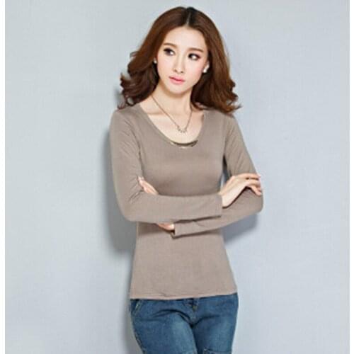 Wholesale Women Pullovers cotton autumn winter knitted short sweater Elastic knitted solid Bottoming Shirt DL1427
