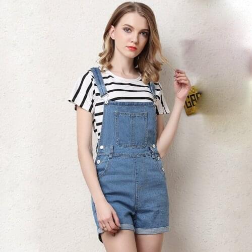 Spring And Summer Washed Ladies Jumpsuit Casual Button Suspenders Light Color Jumpsuit Large Size S-4xl Body Mujer Women Clothes