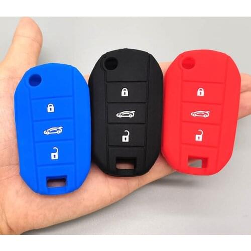 For Citroen C4 C5 C6 C4L CACTUS DS4 DS5L DS6 Elysee Silicone Case Car Key Cover flip folding Key protect shell