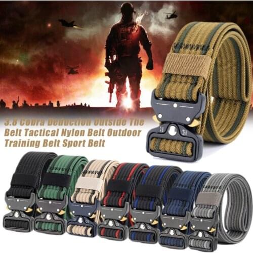 New Style Quick-releasing For 3.8 Cobra Deduction Outside The Belt Tactical Nylon Belt Outdoor Training Belt Sport Belt