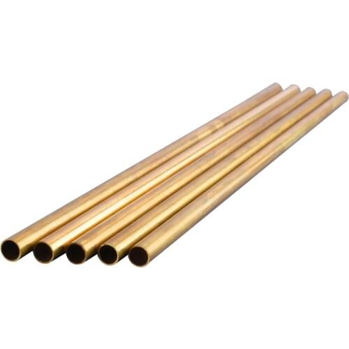 Precision Metals Brass Round Shank Tube 8mm OD X 300mm (Quantity 5)