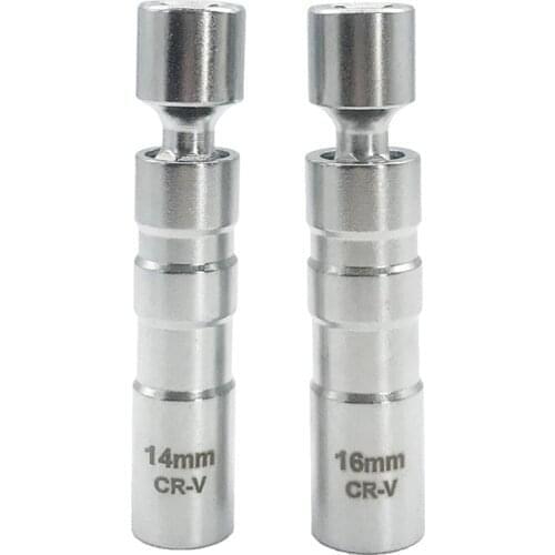 Universal CR-V 14mm/16mm Magnetic Swivel Spark Plug Socket 3/8-Inch Drive 12-Point Spark Plug Socket Removal Tool