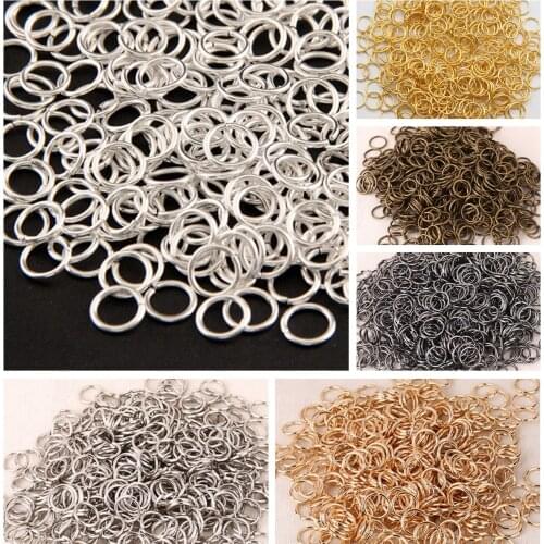 4mm~16mm Iron Metal Hoops Open Round Crafts Connector Jewelry Findings Split Jump Rings