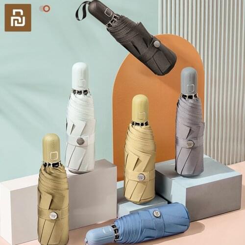 Youpin Umbrella Womens Rain&Shine Sunshade Parasol Automatic Folding Umbrella Compact Portable Umbrella Mens Handsome Umbrella