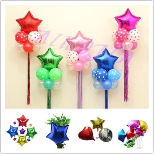 10inch Wedding Decoration Ballons Romantic Wedding Party Star Foil Helium Balloons Anniversary Decoration Party Supplies 5ZSH809