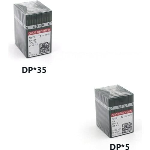 100PCSGermany GROZ-BECKERT DP*35Heat Protection Titanium Plating Anti-drilling Bar Tacking Machine Double Needle Car Dpx5 Needle