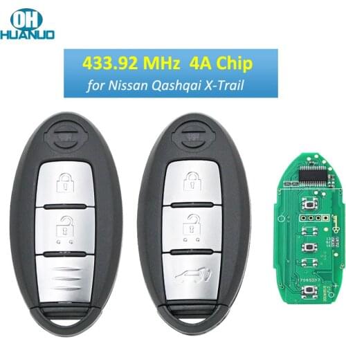 2/3 Button Car Smart Remote Key for-NISSAN Qashqai X-Trail Controller for Continontal PULSAR 433.92MHz 4A Chip