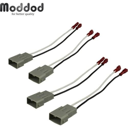 2 Pairs Speaker Wire Harness Connects For HONDA Aftermarket to OEM Adapter Plug Set Connector Wiring Cable Adaptor