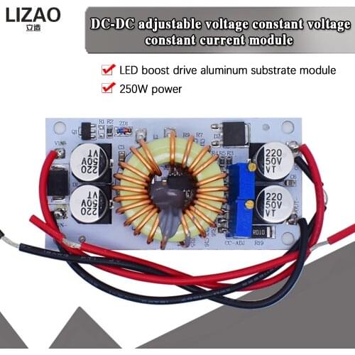 250W 10A DC-DC Boost Converter Constant Module Current Mobile Power Supply LED Driver Module Non-isolated Step Up Module